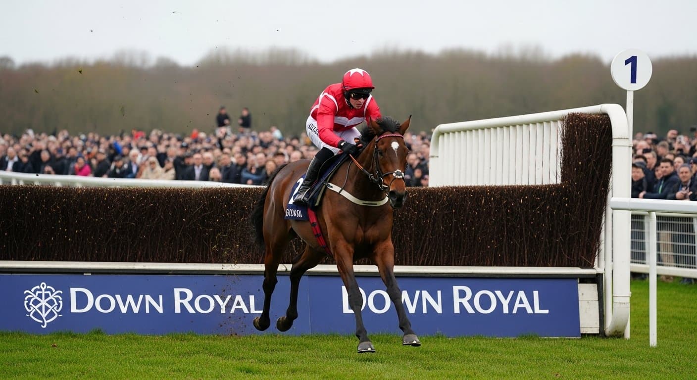 Florida Pearl jumping at Down Royal Racecourse