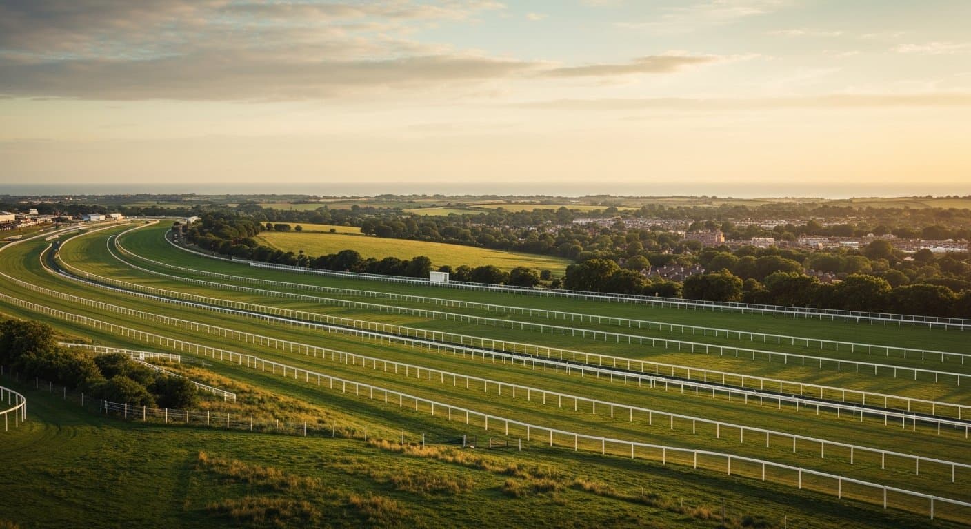 Atmospheric morning view of Goodwood Racecourse