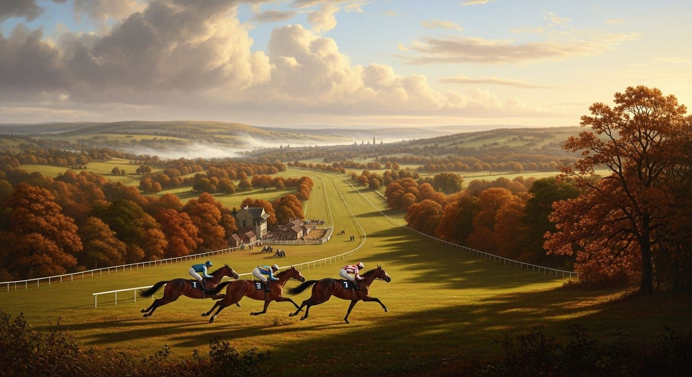 Racegoers at Haydock Park on a festival day