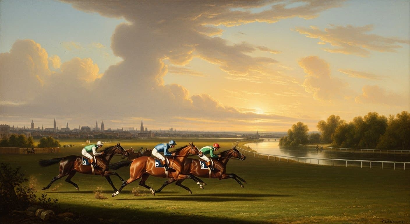 Racing at Nottingham Racecourse on a spring afternoon
