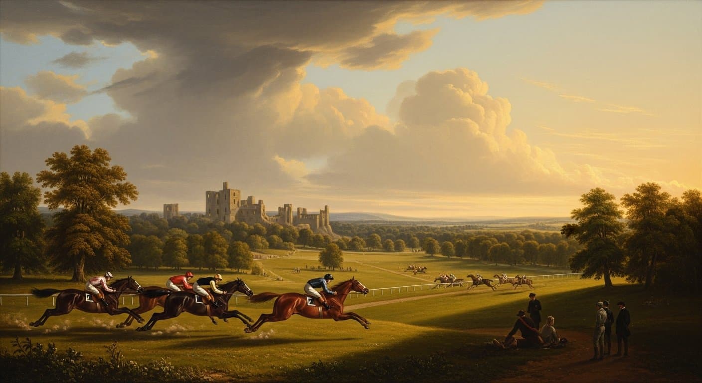 Racegoers at Pontefract Racecourse on a summer afternoon