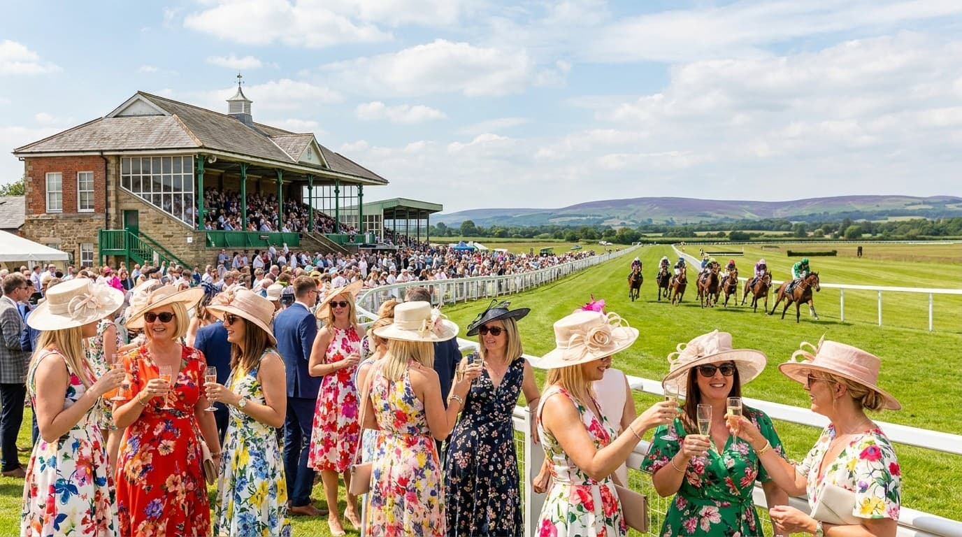 Ladies Day fashion and atmosphere at Thirsk