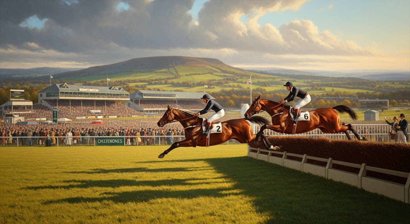 National Hunt steeplechase horse racing at Cheltenham Festival