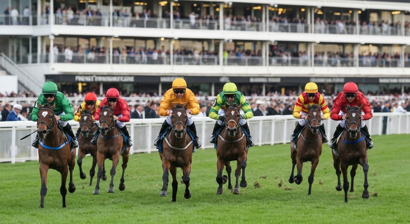 International sprinters at full stretch in the Diamond Jubilee Stakes