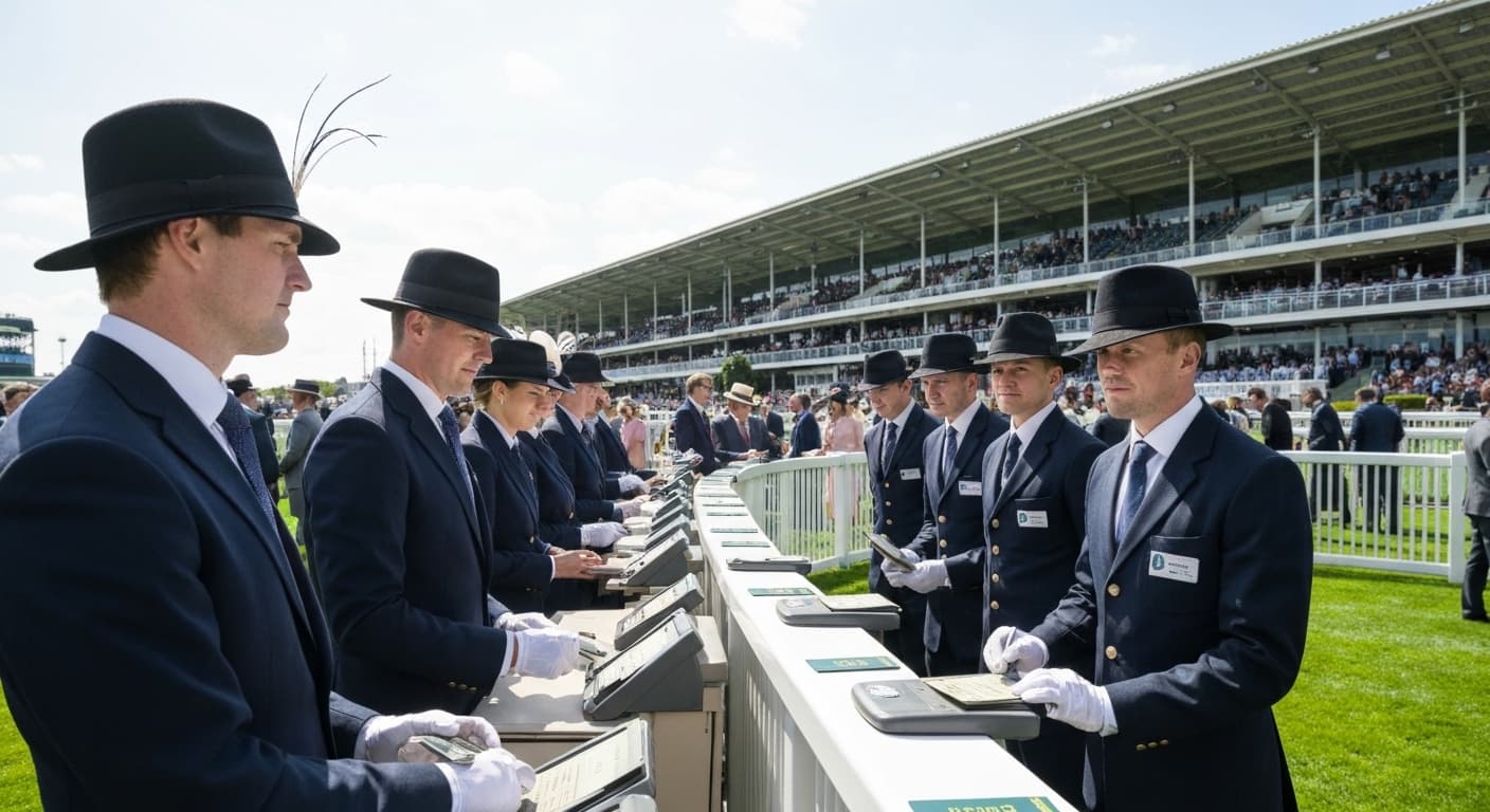 The on-course betting ring at Royal Ascot