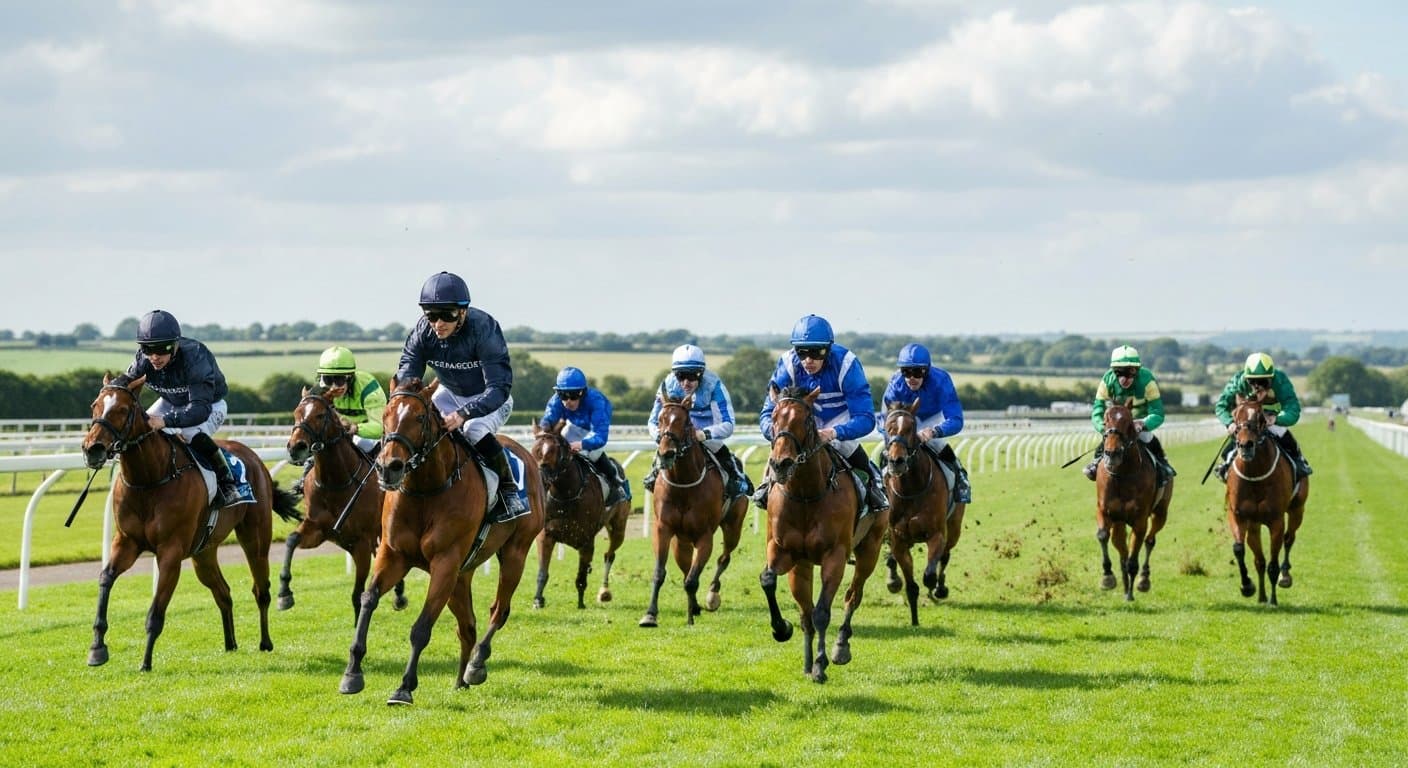 Three-year-old colts racing at the Curragh in the Irish Derby