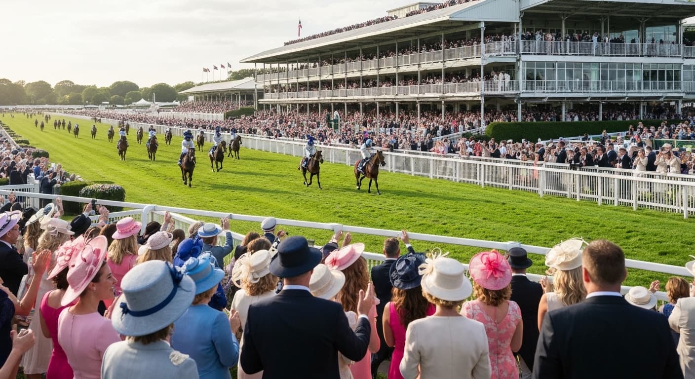 Crowds enjoying a Friday afternoon of racing at Royal Ascot