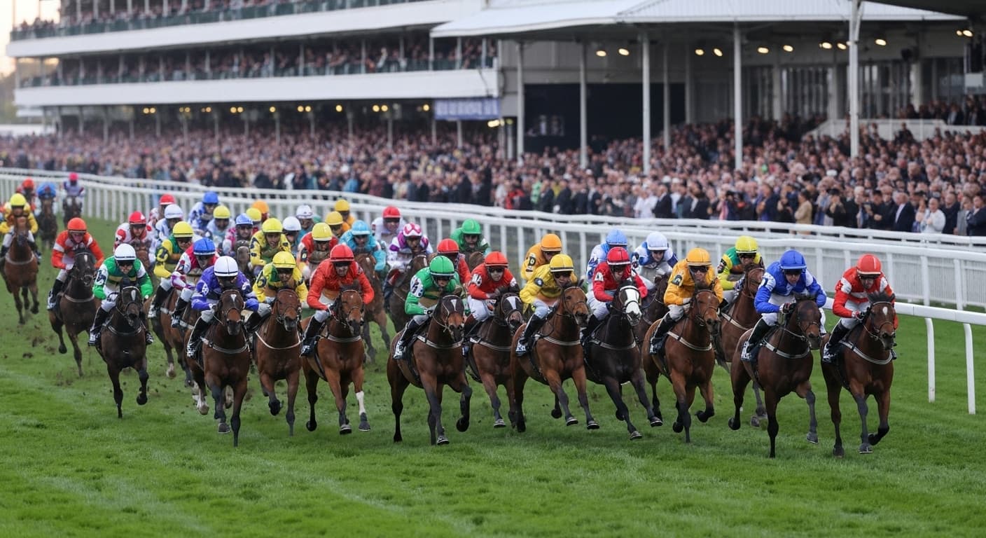 Big-field blanket finish in the Wokingham Stakes sprint handicap