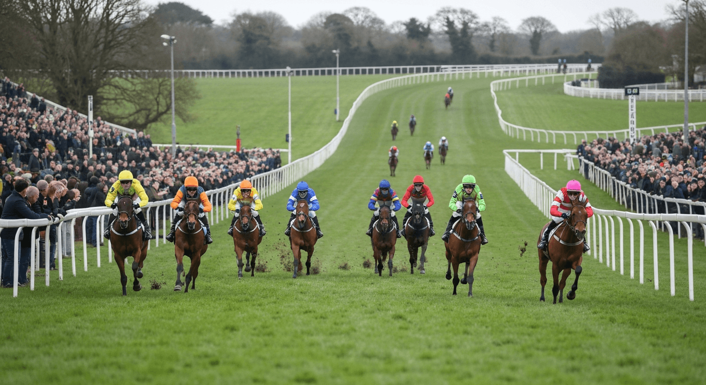 Gowran Park Racecourse near Gowran, Co. Kilkenny, an undulating right-handed turf course
