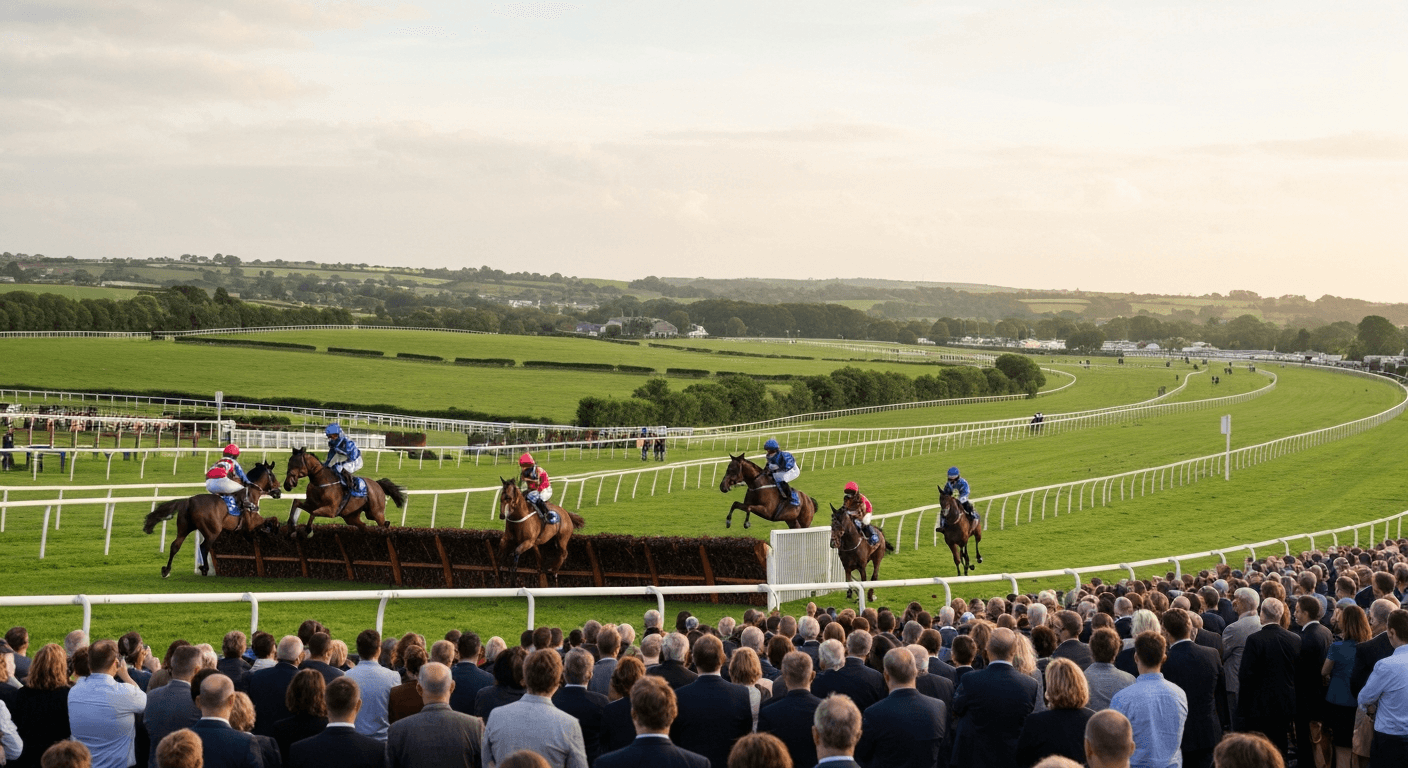 Kilbeggan Racecourse near Kilbeggan, Co. Westmeath, a sharp right-handed jumps circuit