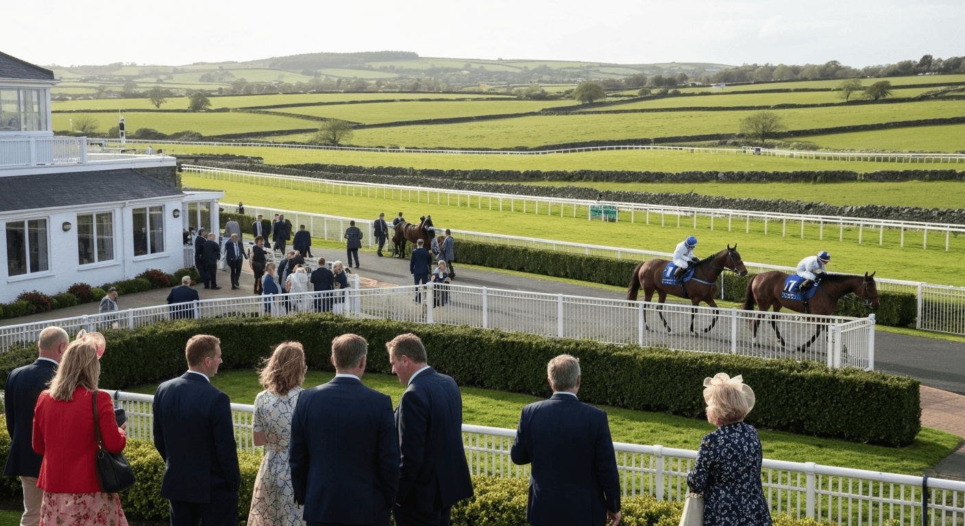 Racegoers at Ballinrobe Racecourse, Co. Mayo